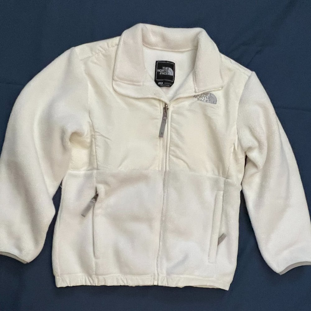 North Face Fleece White Jacket Medium